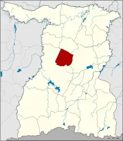 Karte von Surin, Thailand, mit Khwao Sinarin