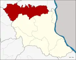 Karte von Mukdahan, Thailand, mit Amphoe Dong Luang