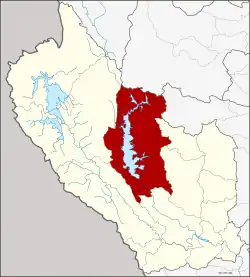 Karte von Kanchanaburi, Thailand, mit Si Sawat