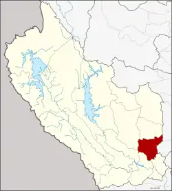 Karte von Kanchanaburi, Thailand, mit Phanom Thuan