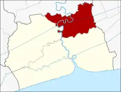 Karte von Samut Sakhon, Thailand, mit Krathum Baen