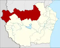 Karte von Phetchaburi, Thailand, mit Nong Ya Plong