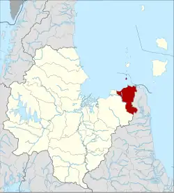 Karte von Surat Thani, Thailand, mit Don Sak