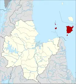 Karte von Surat Thani, Thailand, mit Ko Samui