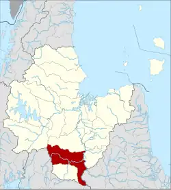 Karte von Surat Thani, Thailand, mit Phrasaeng