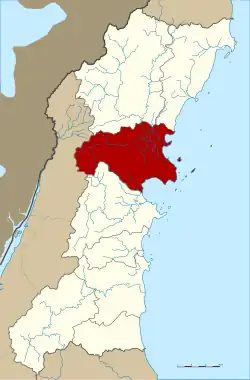 Karte von Chumphon, Thailand, mit Mueang Chumphon