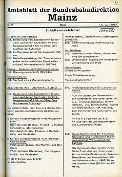 Layout ab Mitte 1967