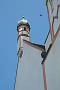 Giebelreiter mit Zwiebelhaube (Hedwigskapelle der Klosterkirche Andechs)