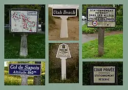 Zusammenstellung verschiedener anderer Hinweistafeln