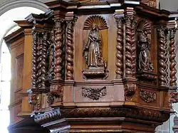 Kanzelkorb mit den Evangelisten
