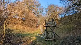 Hundsgraben, früherer Fußaufstieg zur Burg