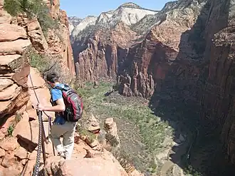 Der Weg zum Gipfel von Angels Landing