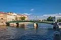 Englische Brücke über die Fontanka (1962–1963 mit Pjotr Areschew)[5], St. Petersburg