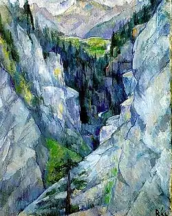 Schlucht bei Pians, 1921, Hamburger Kunsthalle