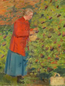 Helga Ancher, Holunderbeeren pflückend, zwischen 1893 und 1935