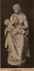 „Die junge Mutter“ Skulptur von Anna von Kahle (Wiener Hausfrau, 27.4.1913)