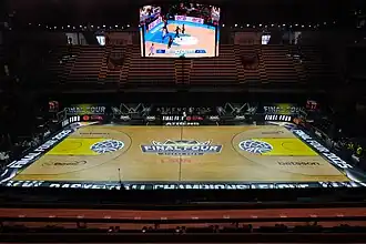 Der Innenraum der SUNEL arena beim Final Four der Basketball Champions League 2024/25