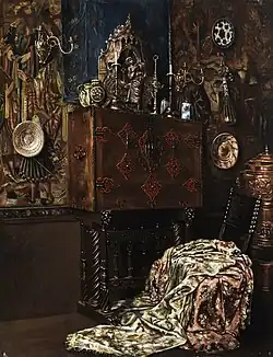 Interieur einer Kunstkammer, unbekannter Künstler, 19. Jahrhundert