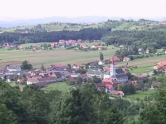 Blick auf Sankt Peter am Ottersbach