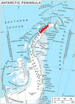 Karte von Danco-Küste