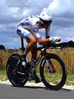 Anthony Roux beim Einzelzeitfahren auf der 19. Etappe der Tour de France 2012