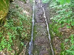Antike Radgeleise bei Klamm