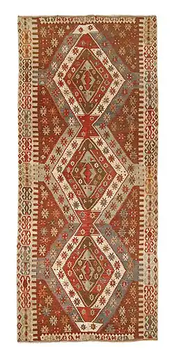 Horizontale und vertikale Symmetrie und reziproke Randmuster am Beispiel eines antiken anatolischen Kelim aus der Konya-Region