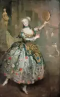 Antoine Pesne: Die Tänzerin Barbara Campanini aus dem Stadtschloss Potsdam (Speisezimmer) befindet sich heute im Schloss Charlottenburg