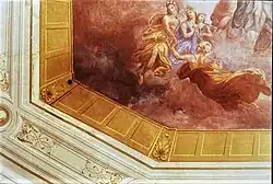 Die vier Horen, Ausschnitt aus dem Deckenfresko "Der Olymp" im Palais Esterházy-Kaunitz, Wien/Mariahilf, Antonio Marini, 1820