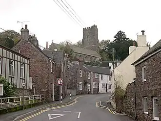 Dorfzentrum mit der Pfarrkirche St. James