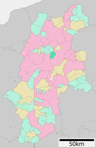 Lage Aokis in der Präfektur