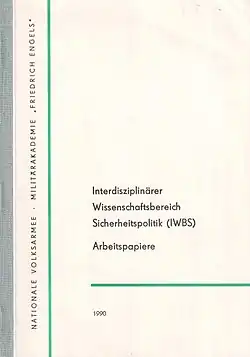 IWBS-Arbeitspapiere, Heft 1, Militärakademie „Friedrich&nbsp;Engels“, Dresden, Mai 1990.