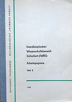 IWBS-Arbeitspapiere, Heft 2, Militärakademie „Friedrich&nbsp;Engels“, Dresden, Juni 1990.