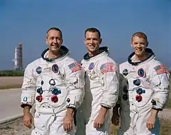 Apollo 9 – v. l. n. r. James McDivitt, David Scott, Russell Schweickart