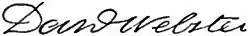 Daniel Websters Unterschrift
