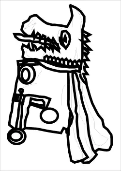 Ungefähres Aussehen des Emblems auf dem Dinar von Đurađ I. Balšić