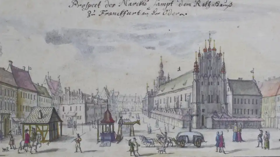 Marktplatz von Frankfurt Oder 1690