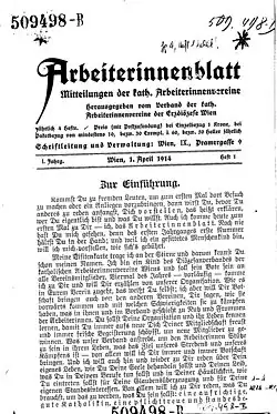 Titelblatt der ersten Ausgabe