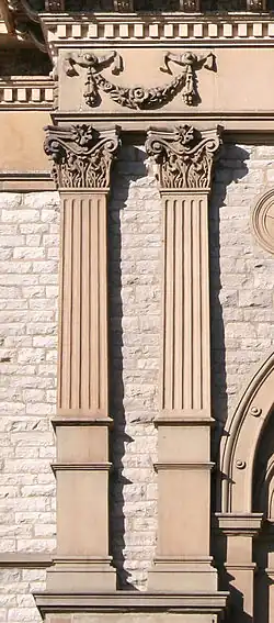 Kannelierte Pilaster (County Courthouse in Sidney, Ohio; 1883)