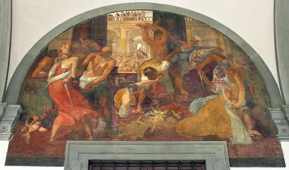 Bethlehemitischer Kindermord, Fresko 1614, Hospital von Santa Maria Nuova, Florenz