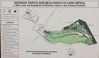 Plan der Area Archeologica di Cava Ispica