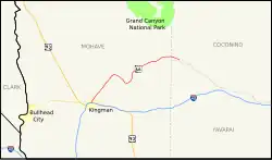 Karte der Arizona State Route 66