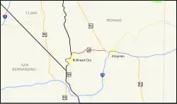 Karte der Arizona State Route 68