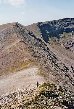 Der Grat hinauf zum Gipfel