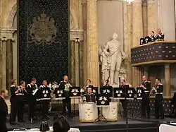 Auftritt im Reichssaal des königlichen Schlosses Stockholm