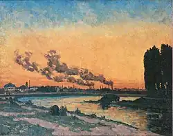 Armand Guillaumin: Soleil couchant à Ivry, 1869
