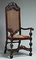 Armstuhl, britisch, um 1690, Nussbaum, Metropolitan Museum, New York