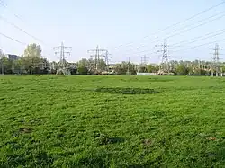 Das im Feld kaum erkennbare Henge von Arminghall