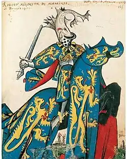 Robert de Masmines als Ritter des Ordens vom goldenen Vlies
