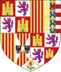Wappen der Könige von Kastilien, Neapel und Titularkönige von Jerusalem aus dem Haus Trastámara